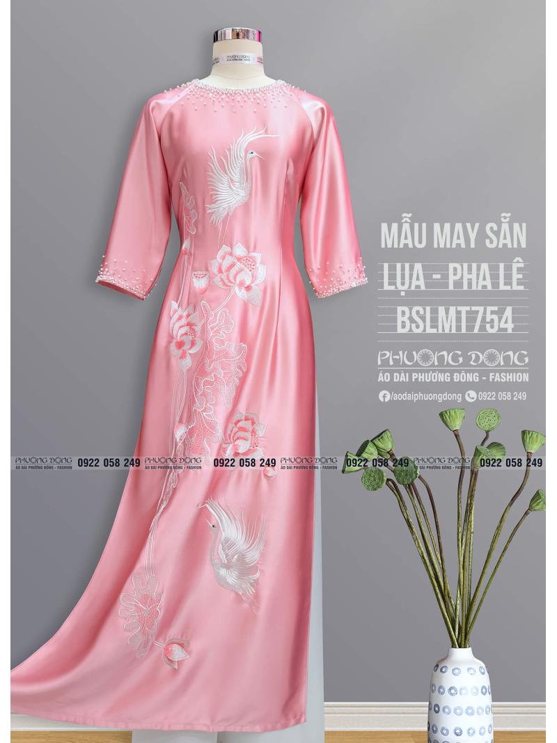 Áo Dài Bà Sui Lụa Thêu Kết Pha Lê BSLMT754